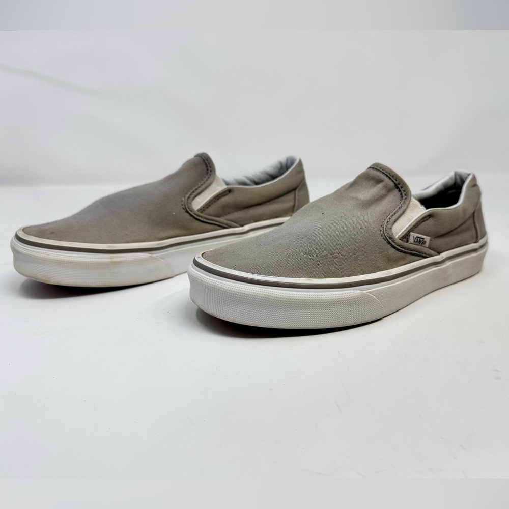 Vans Taupe Slip-On Loafers; 6M/7.5W